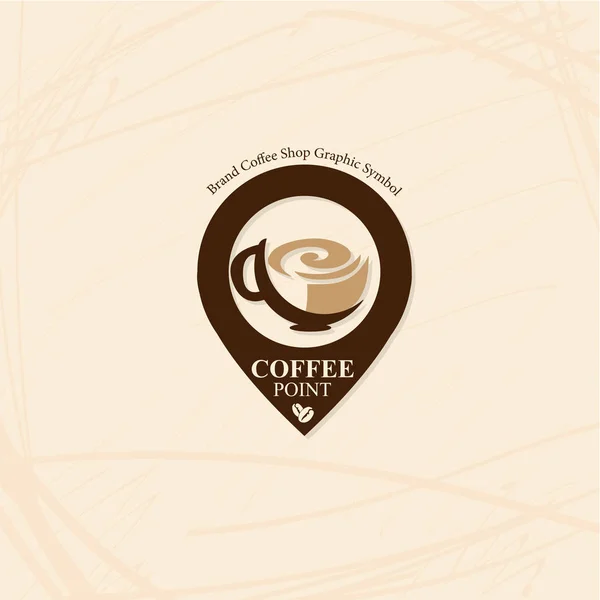 Café Café Café Logotipo Símbolo Sinal Objeto Gráfico — Vetor de Stock