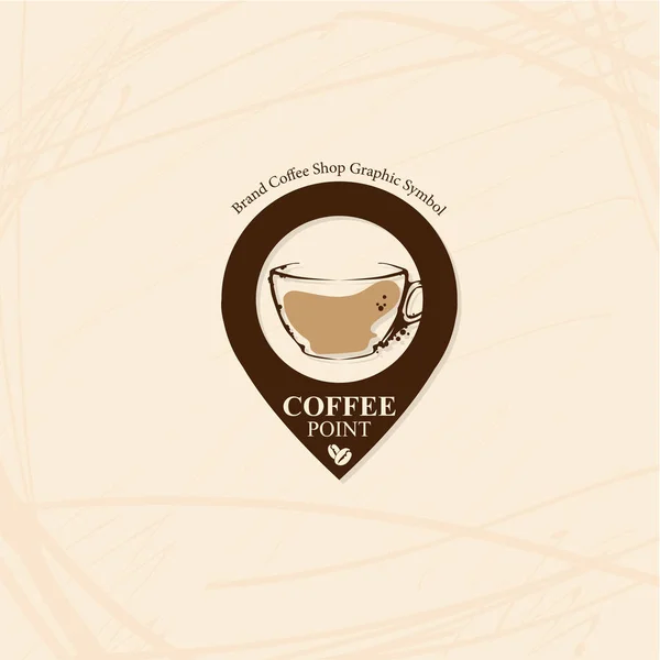 Kávézó Kávézó Logó Szimbólum Jel Grafikai Tárgy — Stock Vector