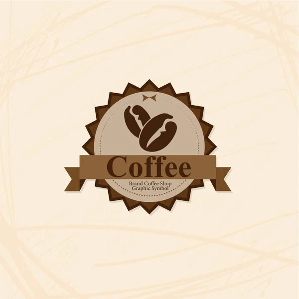 Café Café Logo Símbolo Signo Gráfico Objeto — Vector de stock