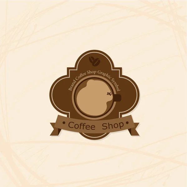 Café Café Café Logo Symbole Signe Objet Graphique — Image vectorielle