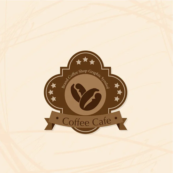 Café Café Café Logotipo Símbolo Sinal Objeto Gráfico — Vetor de Stock