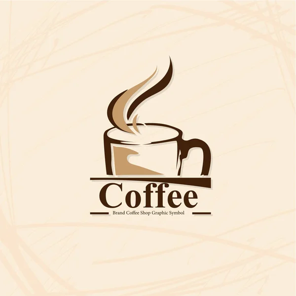 Café Café Café Logo Symbole Signe Objet Graphique — Image vectorielle