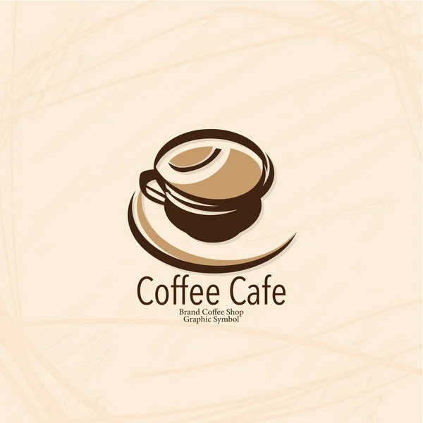 Café Café Logo Símbolo Signo Gráfico Objeto — Vector de stock