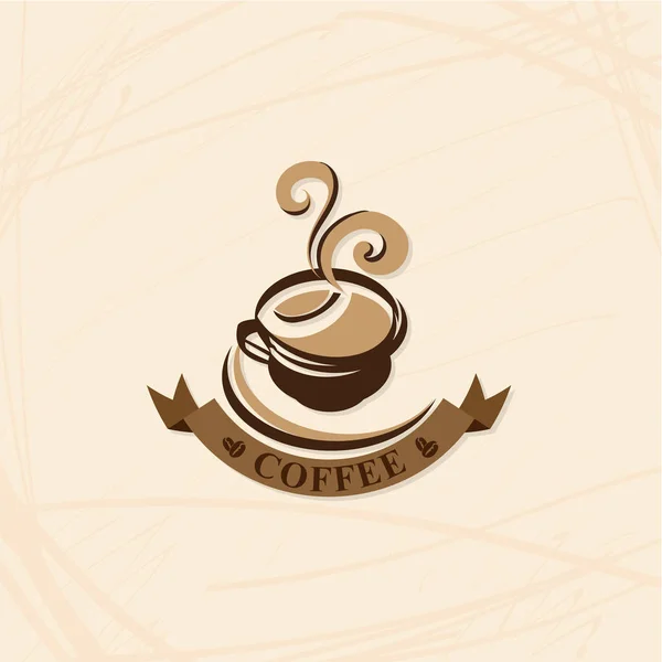 Café Café Café Logotipo Símbolo Sinal Objeto Gráfico — Vetor de Stock