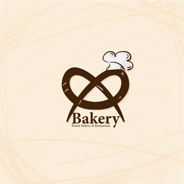 Fırın Ekmek Reataurant Marka Logo Sembol Simge Grafik Tasarım — Stok Vektör