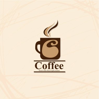 Kafe logosu işareti grafik nesne