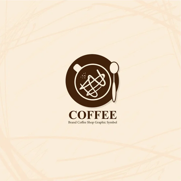 Café Café Café Logo Symbole Signe Objet Graphique — Image vectorielle