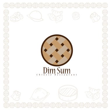 Dim sum Çin restoranı gıda logo sembol grafiği