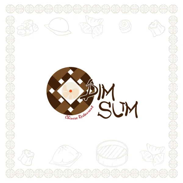 Dim sum Çin restoranı gıda logo sembol grafiği