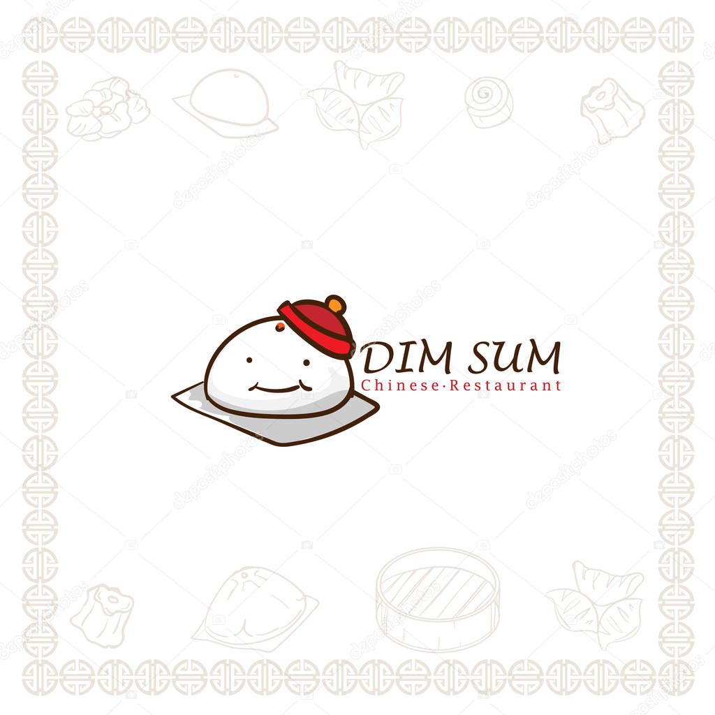 dim sum chinese restaurant food logo symbol graphic