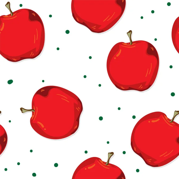 Fruit Motif Fond Graphique Pomme — Image vectorielle