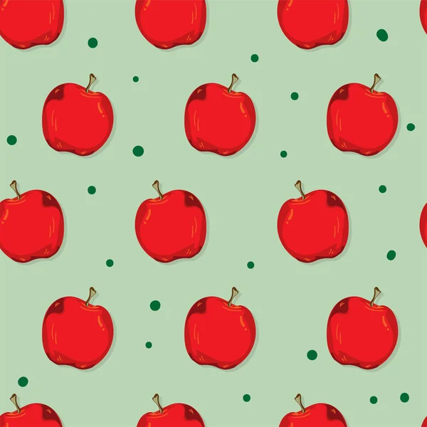 Fruit Motif Fond Graphique Pomme — Image vectorielle