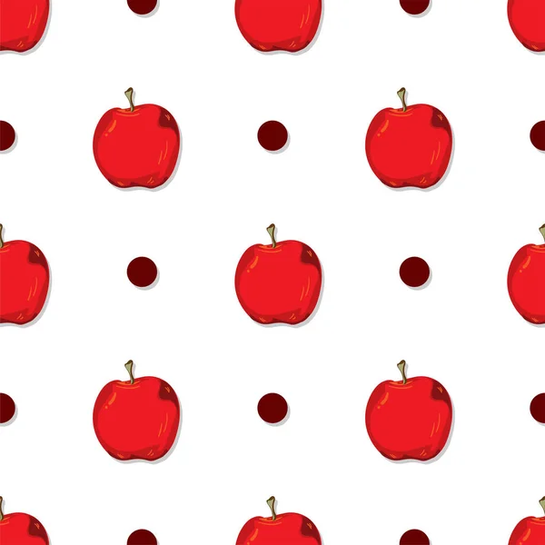 Fruit Motif Fond Graphique Pomme — Image vectorielle