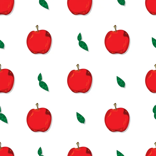 Fruit Motif Fond Graphique Pomme — Image vectorielle
