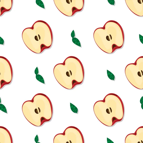 Frukt Mönster Bakgrund Grafisk Apple — Stock vektor
