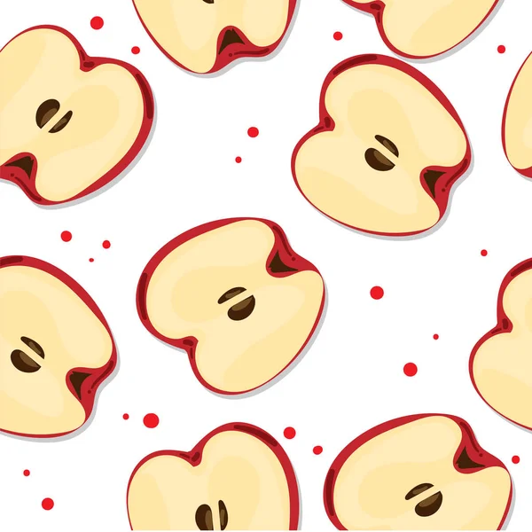 Obst Muster Hintergrund Grafik Apfel — Stockvektor