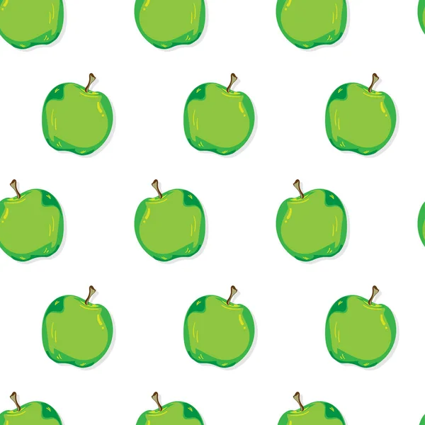 Obst Muster Hintergrund Grafik Apfel — Stockvektor