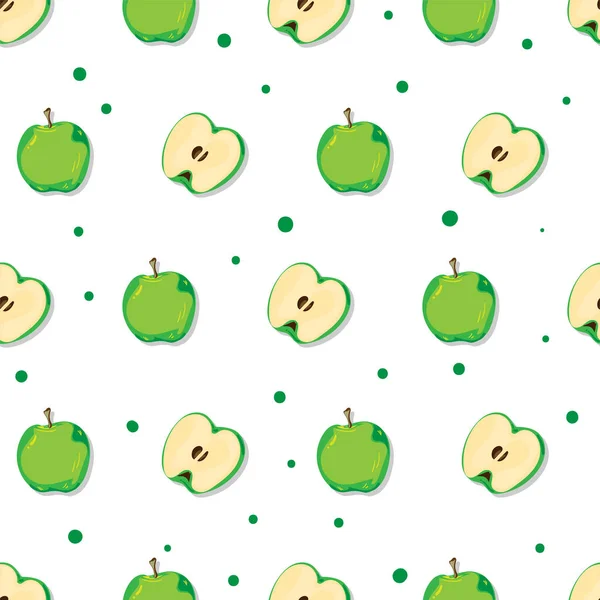 Fruit Motif Fond Graphique Pomme — Image vectorielle