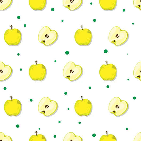 Fruit Motif Fond Graphique Pomme — Image vectorielle