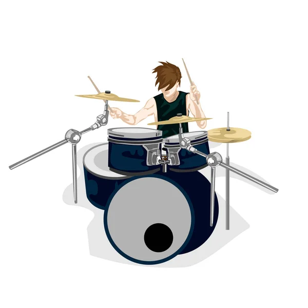 鼓手音乐图形播放器 — 图库矢量图片