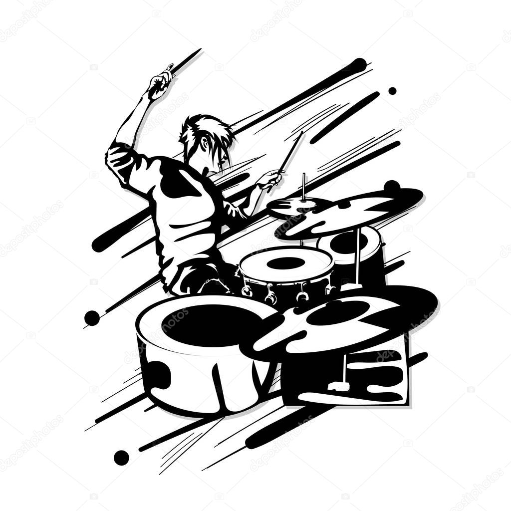 drummer music graphic player