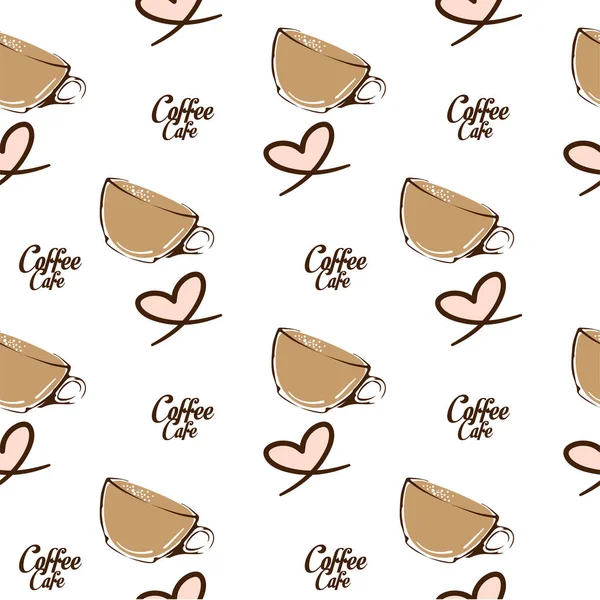 Coffee Pattern Background Graphic — Stock Vector