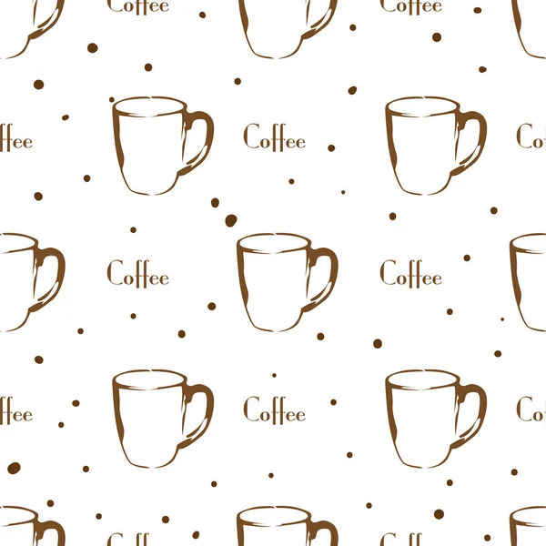 Coffee Pattern Background Graphic — Stock Vector