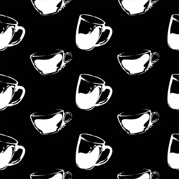 Кофе Шаблон Фоновая Графика — стоковый вектор