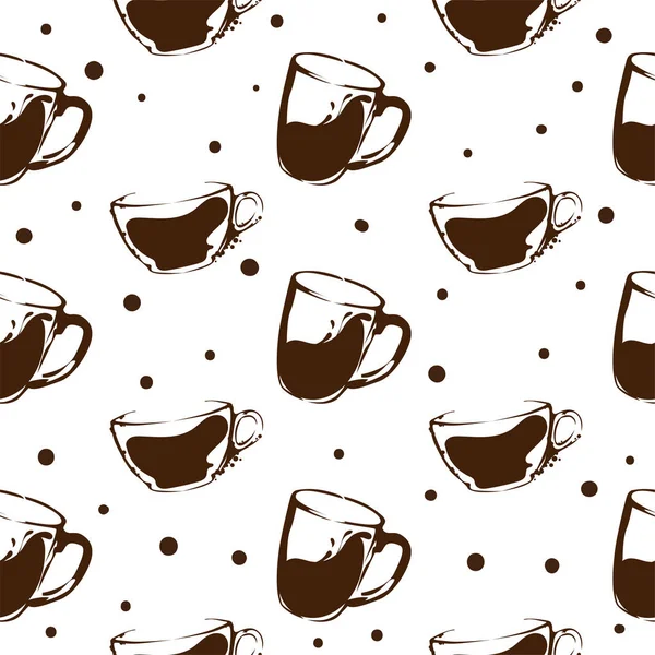 Café Motif Fond Graphique — Image vectorielle