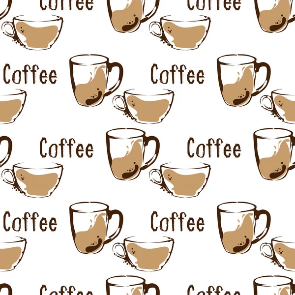 Kávékminta Háttérgrafika — Stock Vector