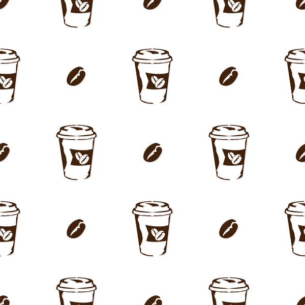Kahve Deseni Arka Plan Grafiği — Stok Vektör