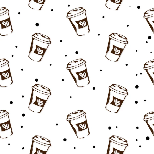 Coffee Pattern Background Graphic — Stock Vector