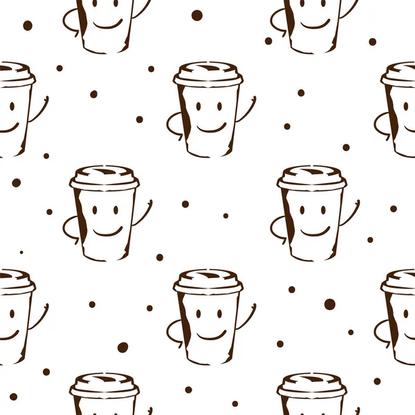 Coffee Pattern Background Graphic — Stock Vector