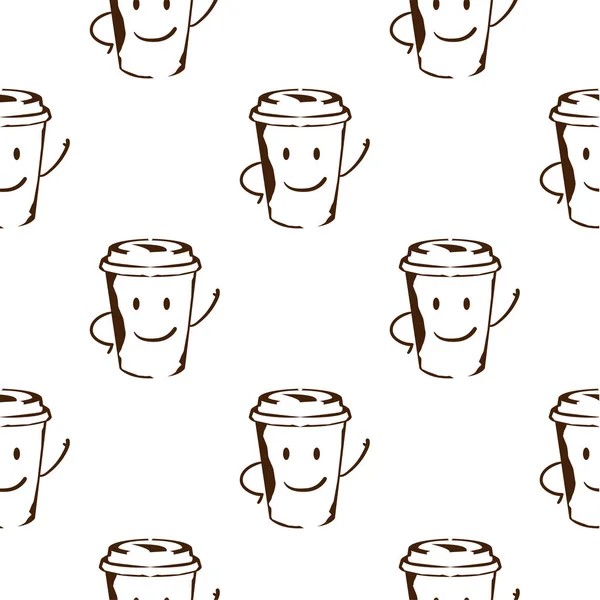 Café Motif Fond Graphique — Image vectorielle