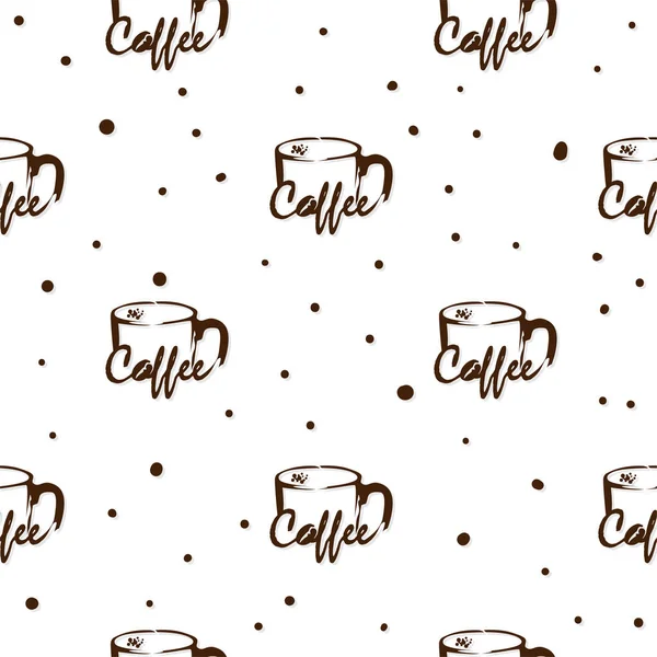 Coffee Pattern Background Graphic — Stock Vector