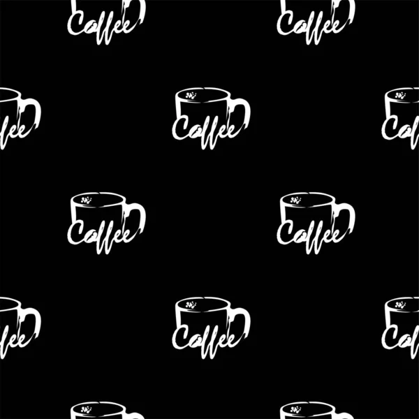 Café Motif Fond Graphique — Image vectorielle