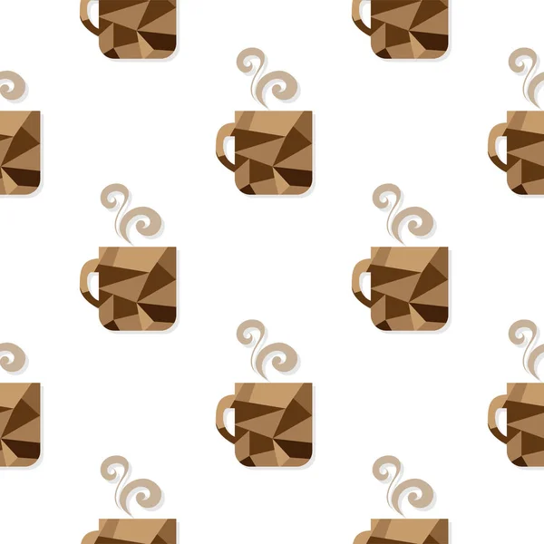 Kahve Deseni Arka Plan Grafiği — Stok Vektör