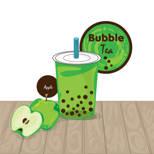 Bubble Tea Grafik Tasse — Stockvektor