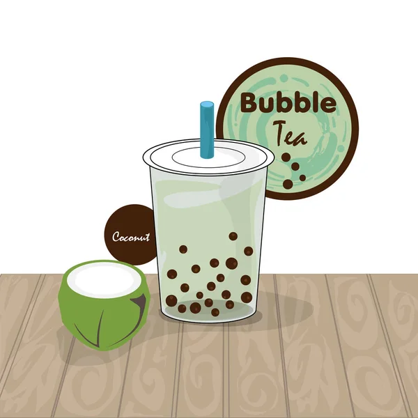 Bubble Tea Graficzny Cup — Wektor stockowy