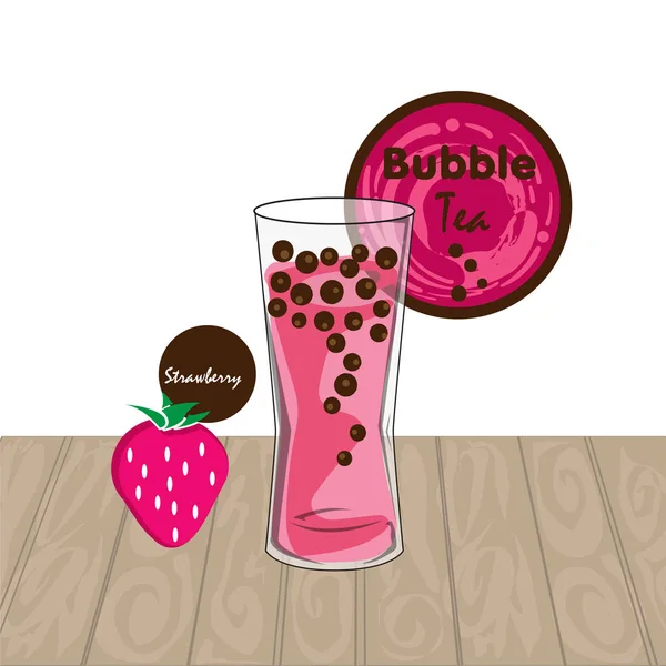 Bubble Tea Grafische Tasse — Stockvektor