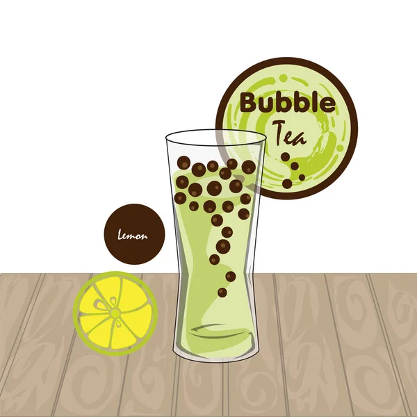 Bubble Tea Grafische Tasse — Stockvektor