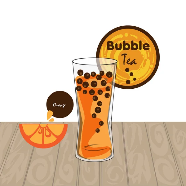 Bubble Tea Grafische Tasse — Stockvektor