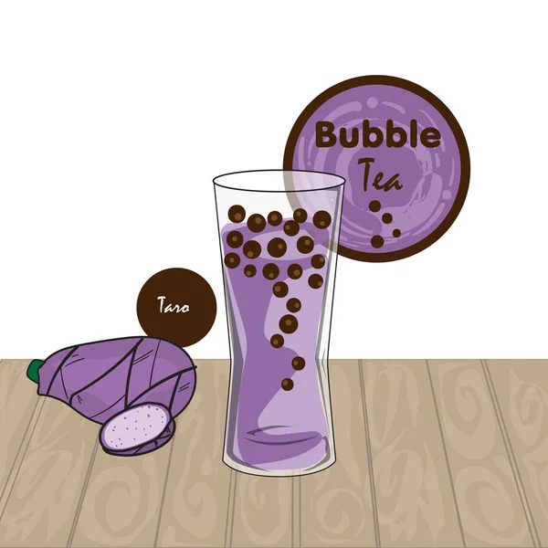 Bubble Tea Graficzny Kubek — Wektor stockowy