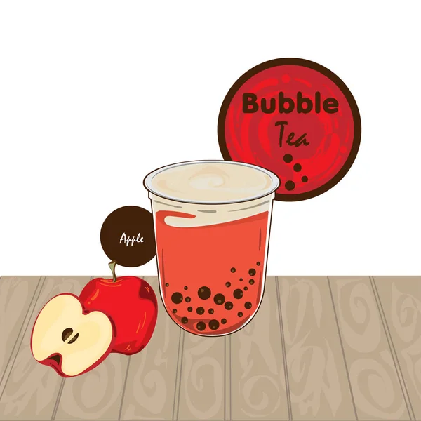 Bubble Tea Graficzny Kubek — Wektor stockowy