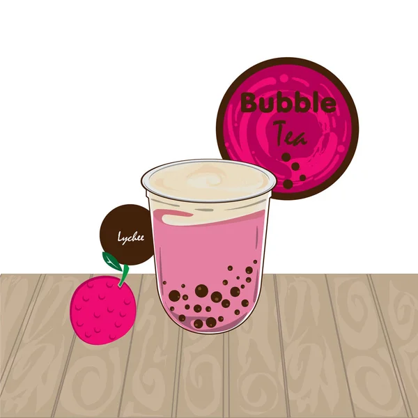 Bubble Tea Graficzny Kubek — Wektor stockowy