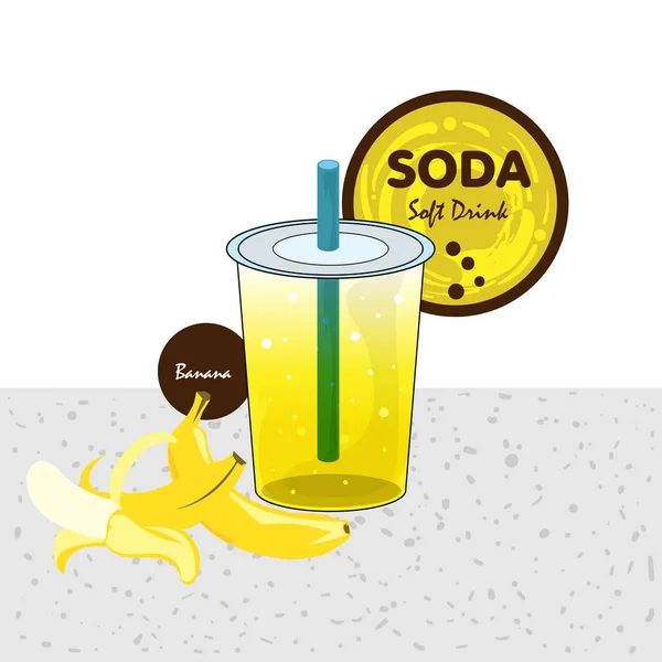 Limonade Softdrink Fruchtgrafik Tasse — Stockvektor