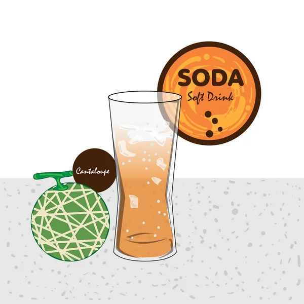 Limonade Softdrink Fruchtgrafik Tasse — Stockvektor