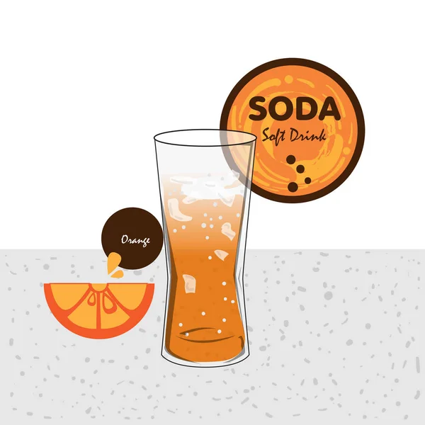 Limonade Softdrink Fruchtgrafik Tasse — Stockvektor