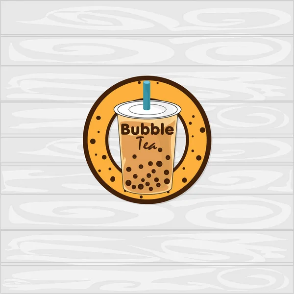 Bubble Tea Logo Symbol Grafische Vorlage — Stockvektor