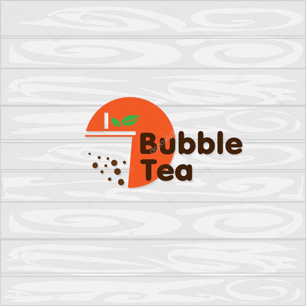Bubble tea logo icon graphic template